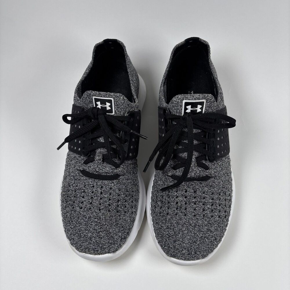 Under Armour Run Swift Knit Sneakers Gray Black Women’s  8 lightweight athletic